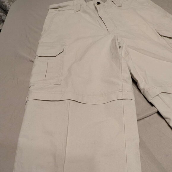 L.L. Bean Convertible Cargo Pants Mens 33 x 29 Cotton No Tags Never Washed - EUC - Picture 4 of 14